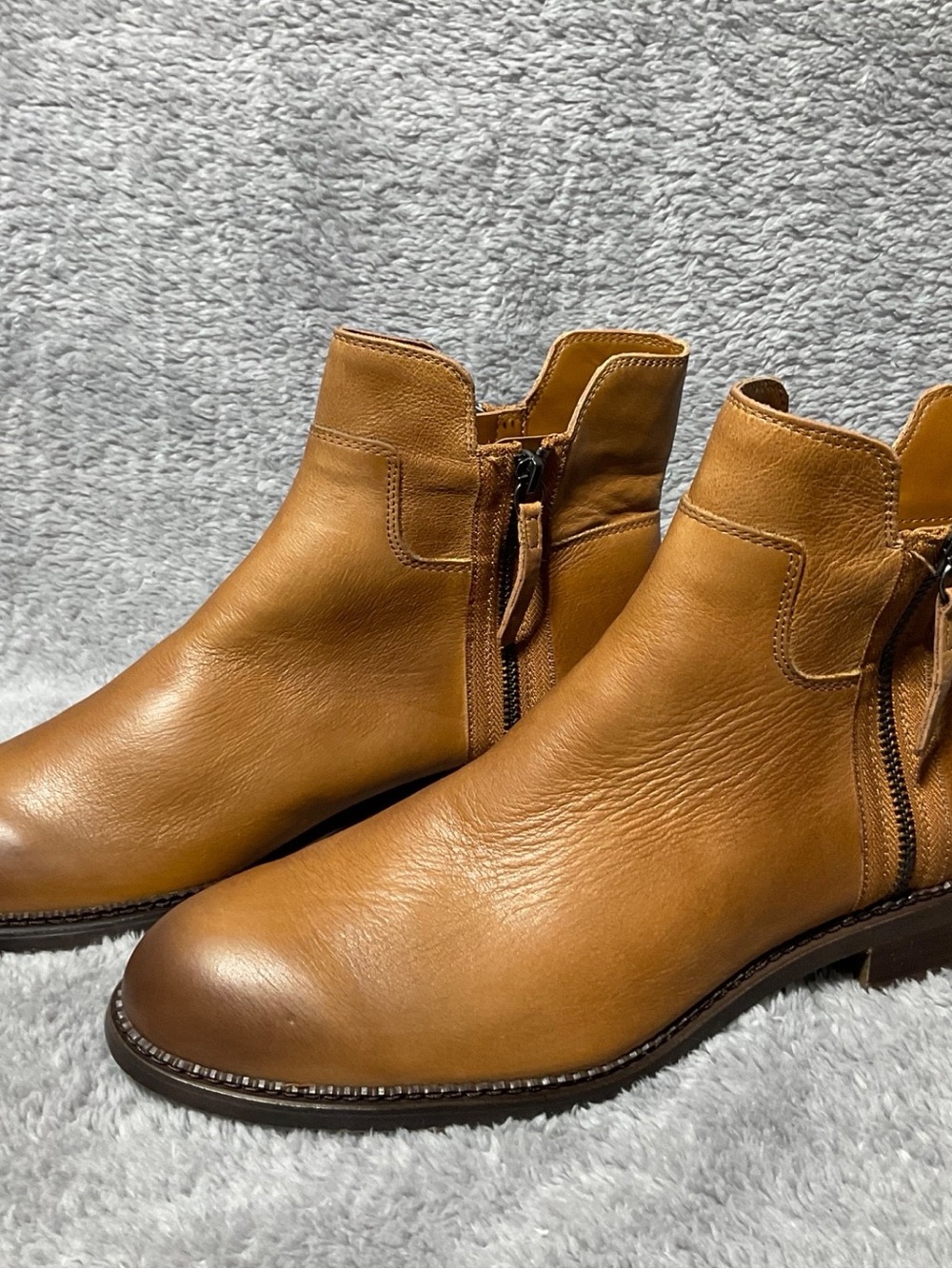 New Franco Sarto Halford Brown Leather Ankle Boots Women’s size 11M